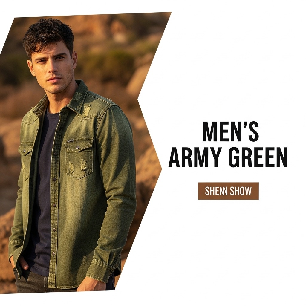 Beyond Basic Blue: The Stylish Versatility of the Men’s Army Green Denim Shirt