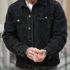 RivetRise Mens Black Washed Vintage Denim Jacket main 0