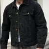 RivetRise Mens Black Washed Vintage Denim Jacket main 5