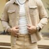 RivetRise Mens Casual Button Front Chest Pocket Long Sleeve Denim Jacket main 2