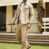 RivetRise Mens Casual Button Front Chest Pocket Long Sleeve Denim Jacket main 4