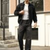 RivetRise Mens Casual Loose Denim Jacket With Zipper Front Closure main 4
