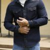 RivetRise Mens Casual Washed Vintage Denim Jacket main 2