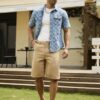 RivetRise Mens Checkerboard Print Short Sleeve Single Breasted Pocket Denim Casual Shirt main 4