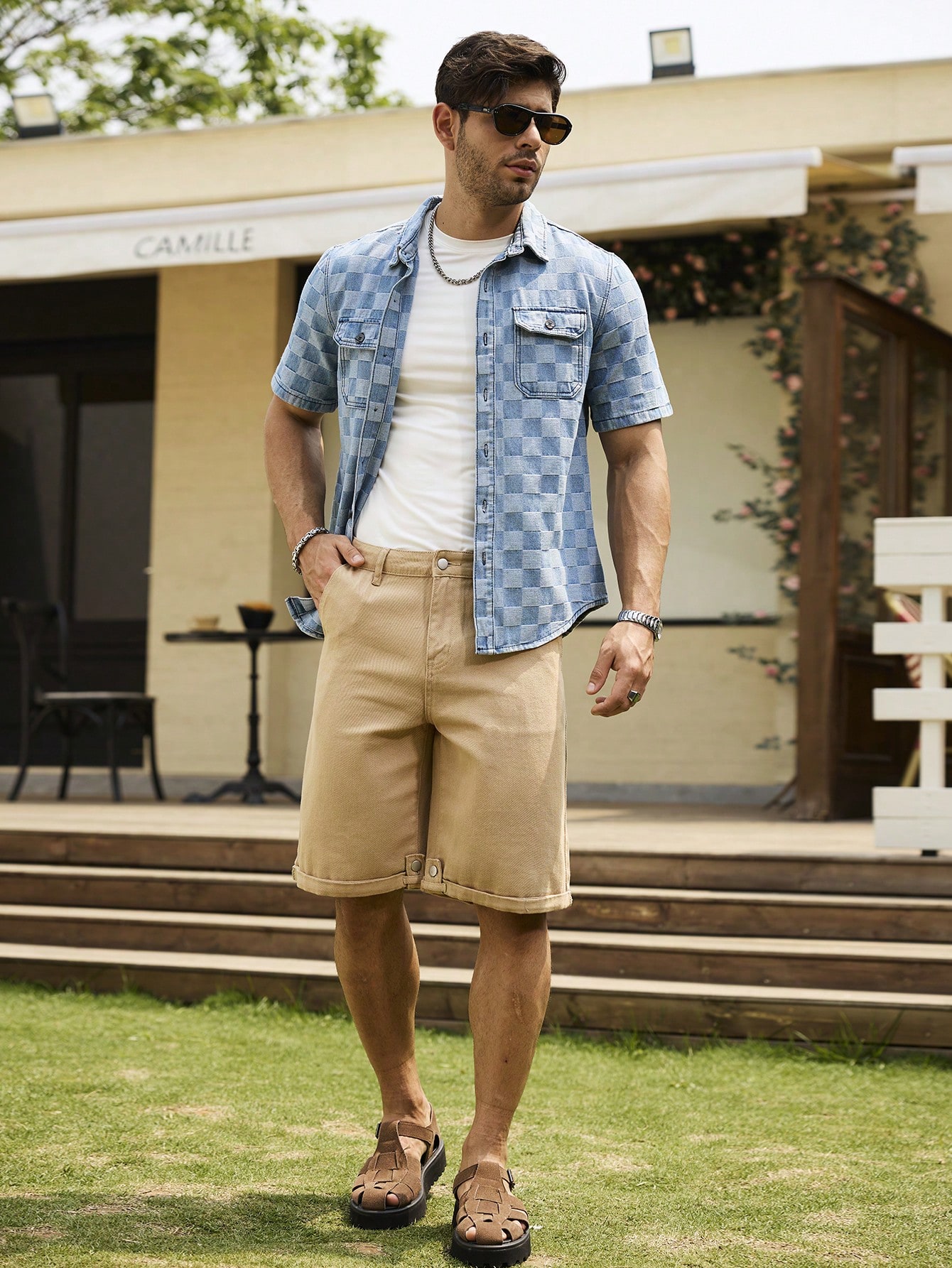 Short Sleeve Denim Shirt