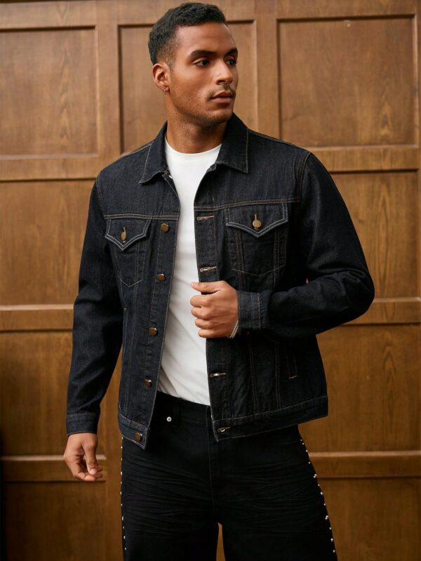 Long Sleeve Jean Men Denim Jacket​