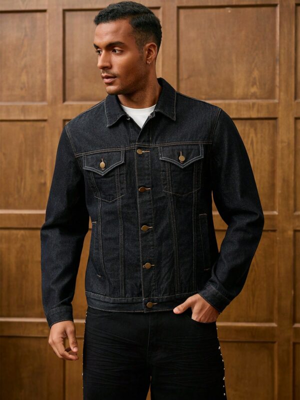 Long Sleeve Jean Men Denim Jacket​