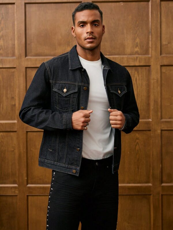 Long Sleeve Jean Men Denim Jacket​