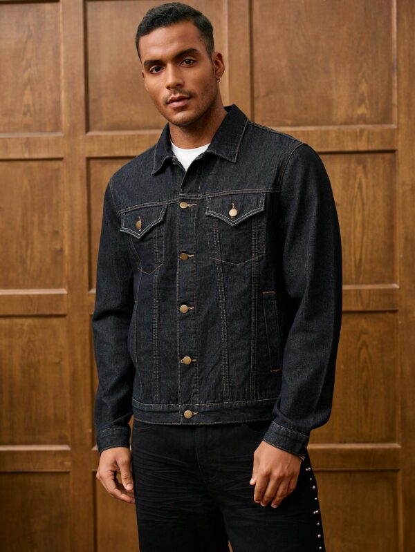 Long Sleeve Jean Men Denim Jacket​