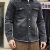 RivetRise Mens Slim Fit Cargo Denim Jacket main 0