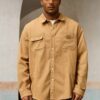 RivetRise Mens Slogan Embroidered Drop Shoulder Single Breasted Casual Denim Shirt Mens Shirts With Pockets Men Work Shirts main 4