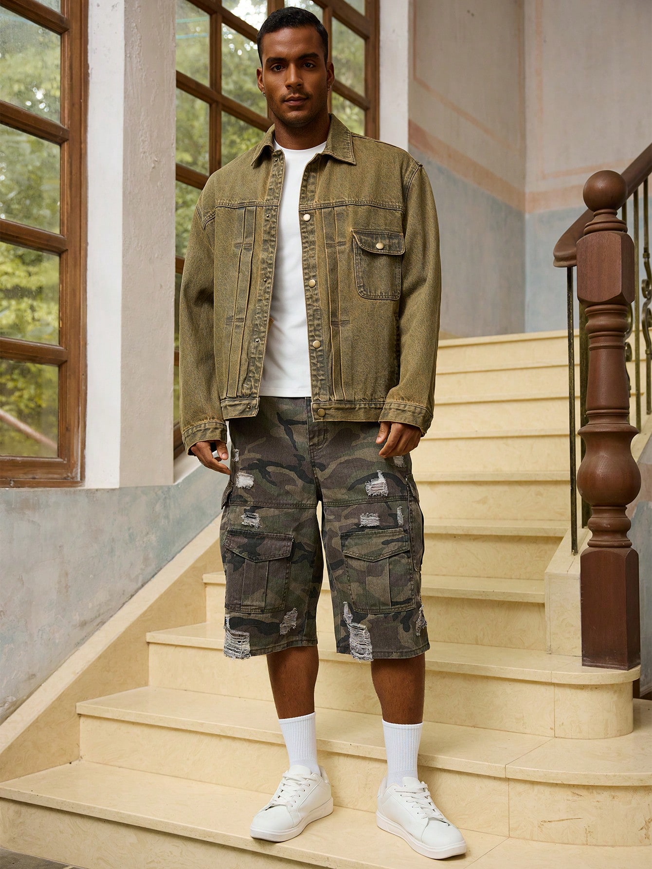 Men Vintage Denim Jacket​ Style Fashion